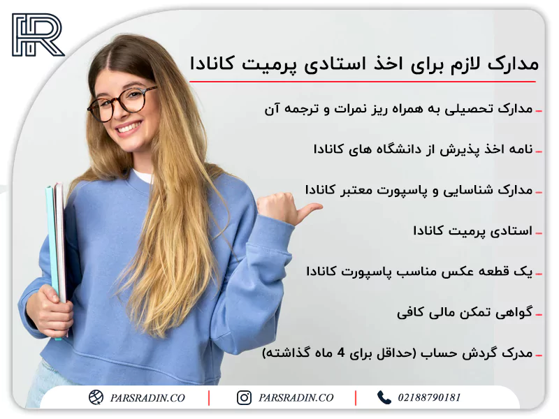 مدارک لازم برای اخذ استادی پرمیت کانادا