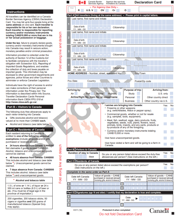 Declaration-Card